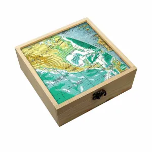 Jewellery Box Makepup Organizer -  World Map