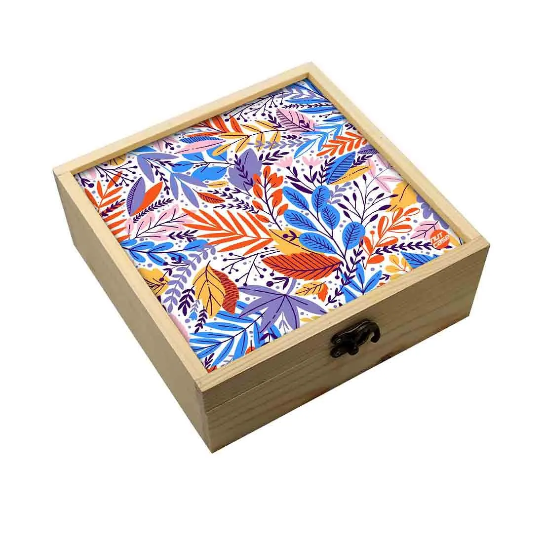 Jewellery Box Wooden Jewelry Organizer -  Colorful Leaf Spring Collection