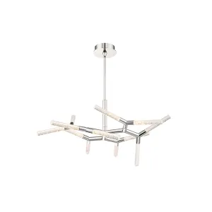 LED Chandelier from the Kryptonite Collection in Polished Nickel Finish by Modern Forms