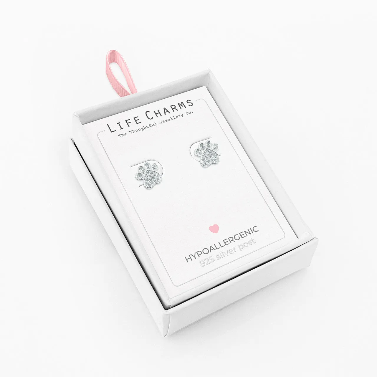 Life Charms - Paw Stud Earrings