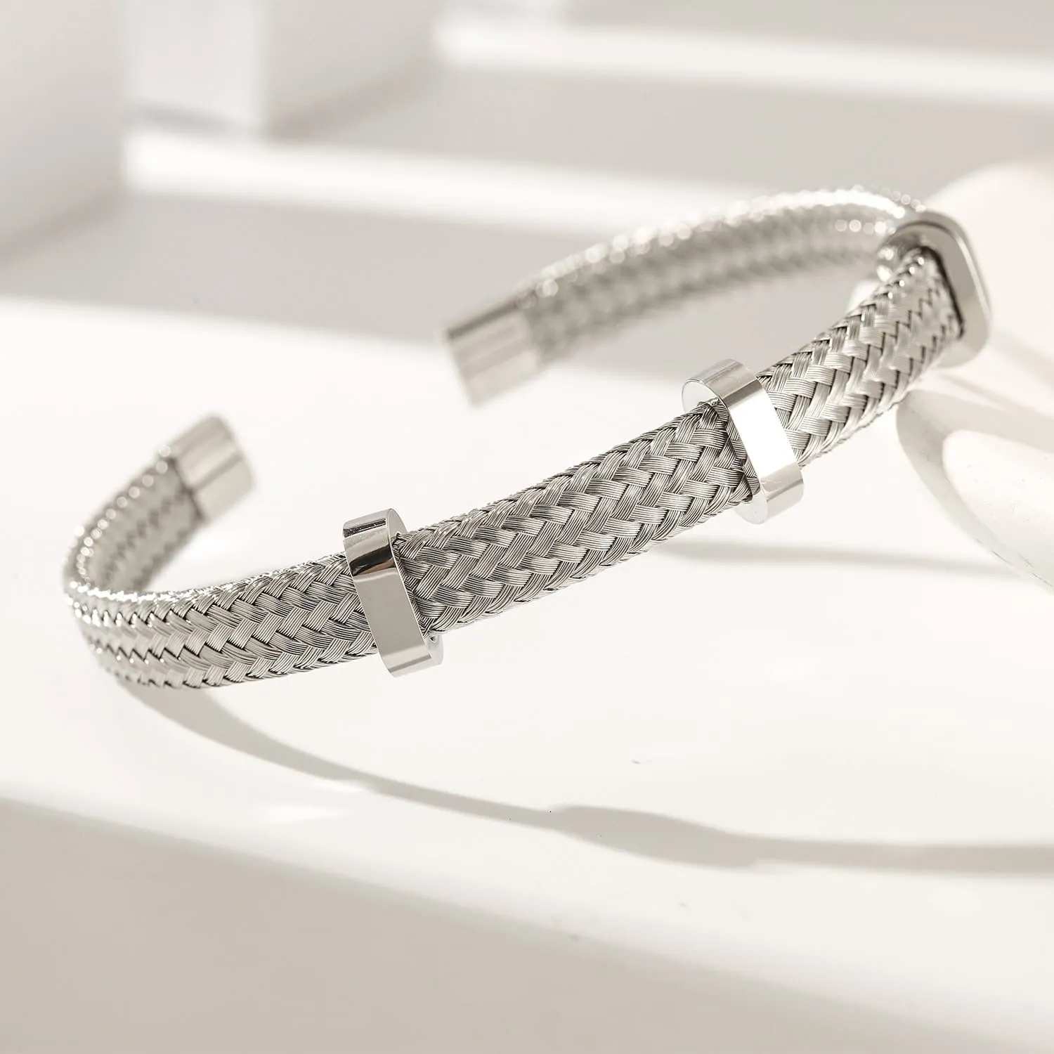 Louisa Cuff White Gold Finish