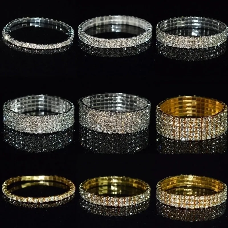 Luxurious Circle Alloy Plating Rhinestones Bracelets