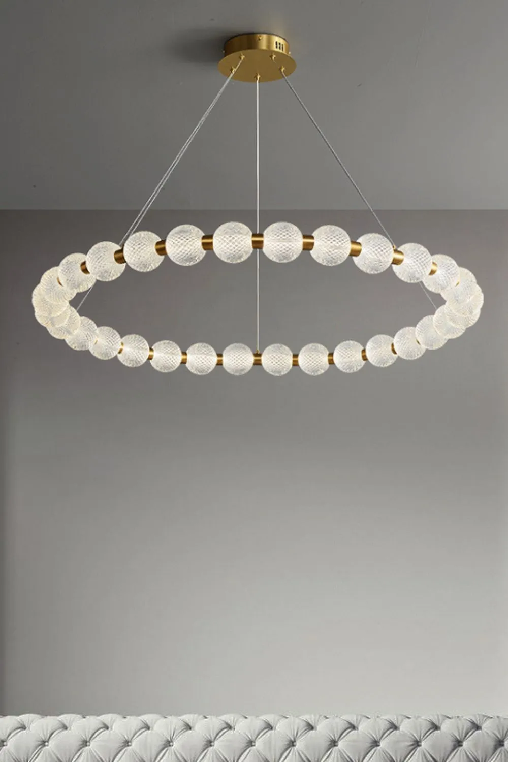 Luxury Pearl Ring Chandelier