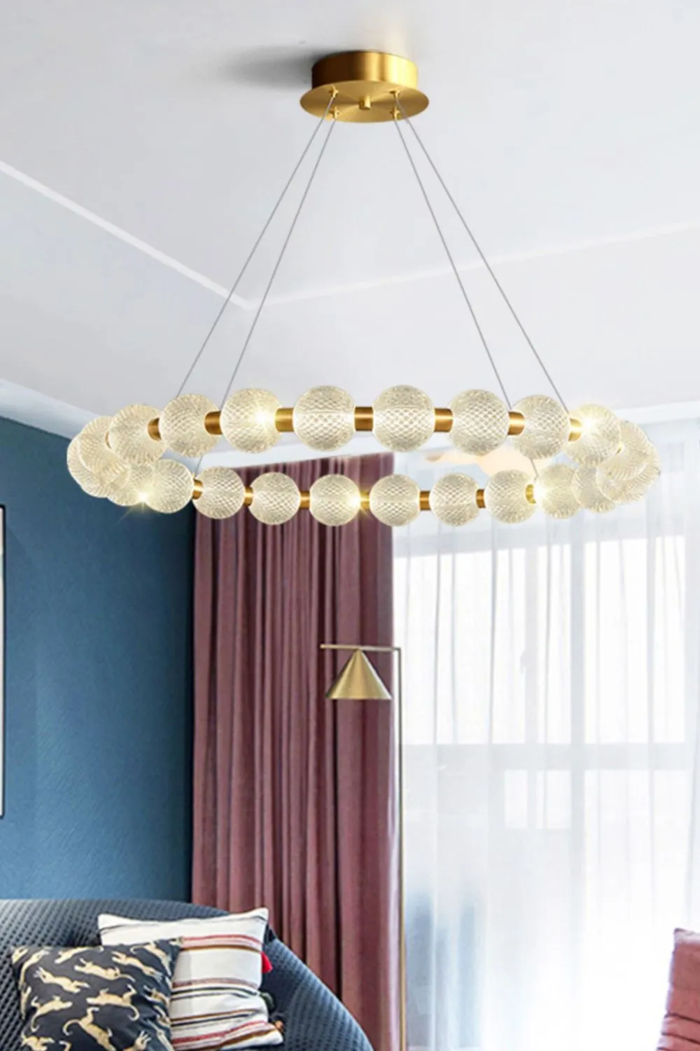 Luxury Pearl Ring Chandelier