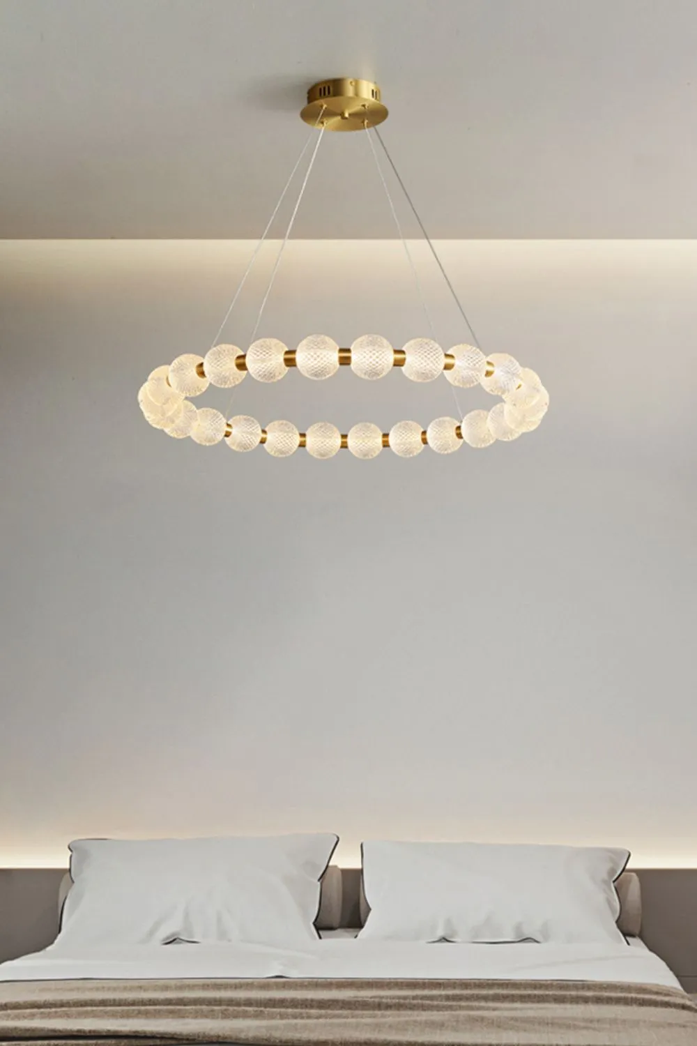 Luxury Pearl Ring Chandelier