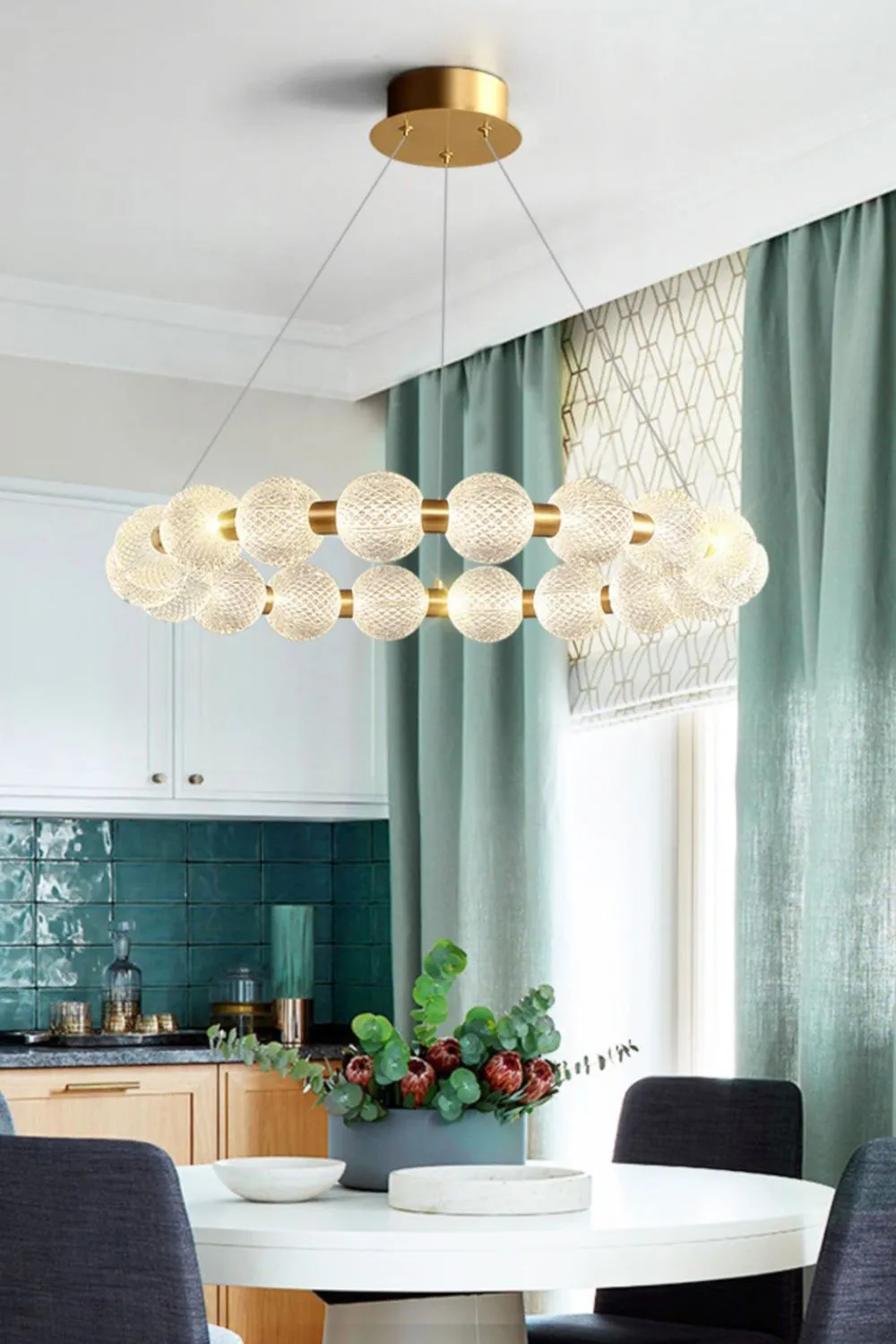 Luxury Pearl Ring Chandelier