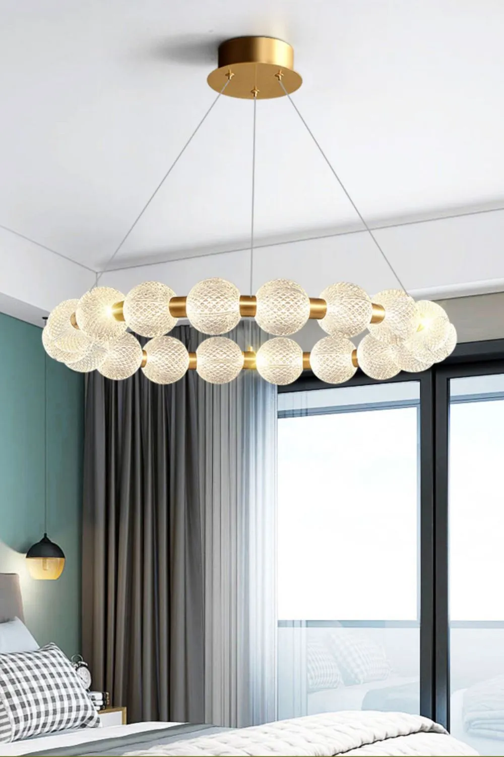 Luxury Pearl Ring Chandelier