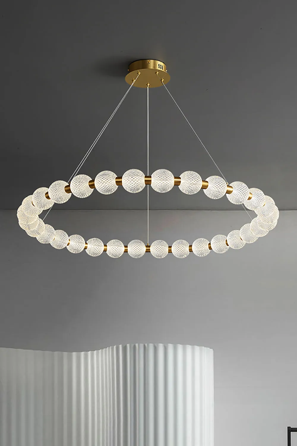 Luxury Pearl Ring Chandelier