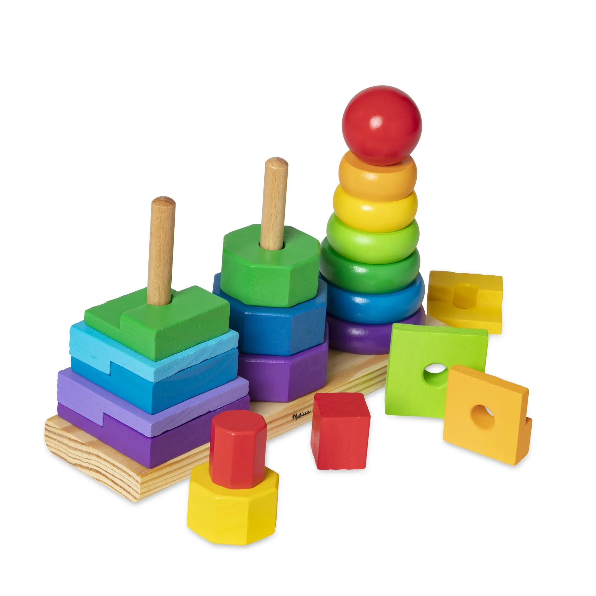 Melissa & Doug Geometric Stacker Toddler Toy