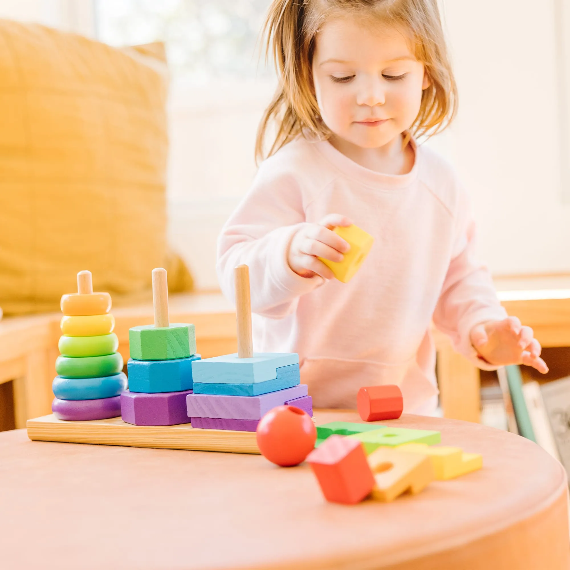 Melissa & Doug Geometric Stacker Toddler Toy