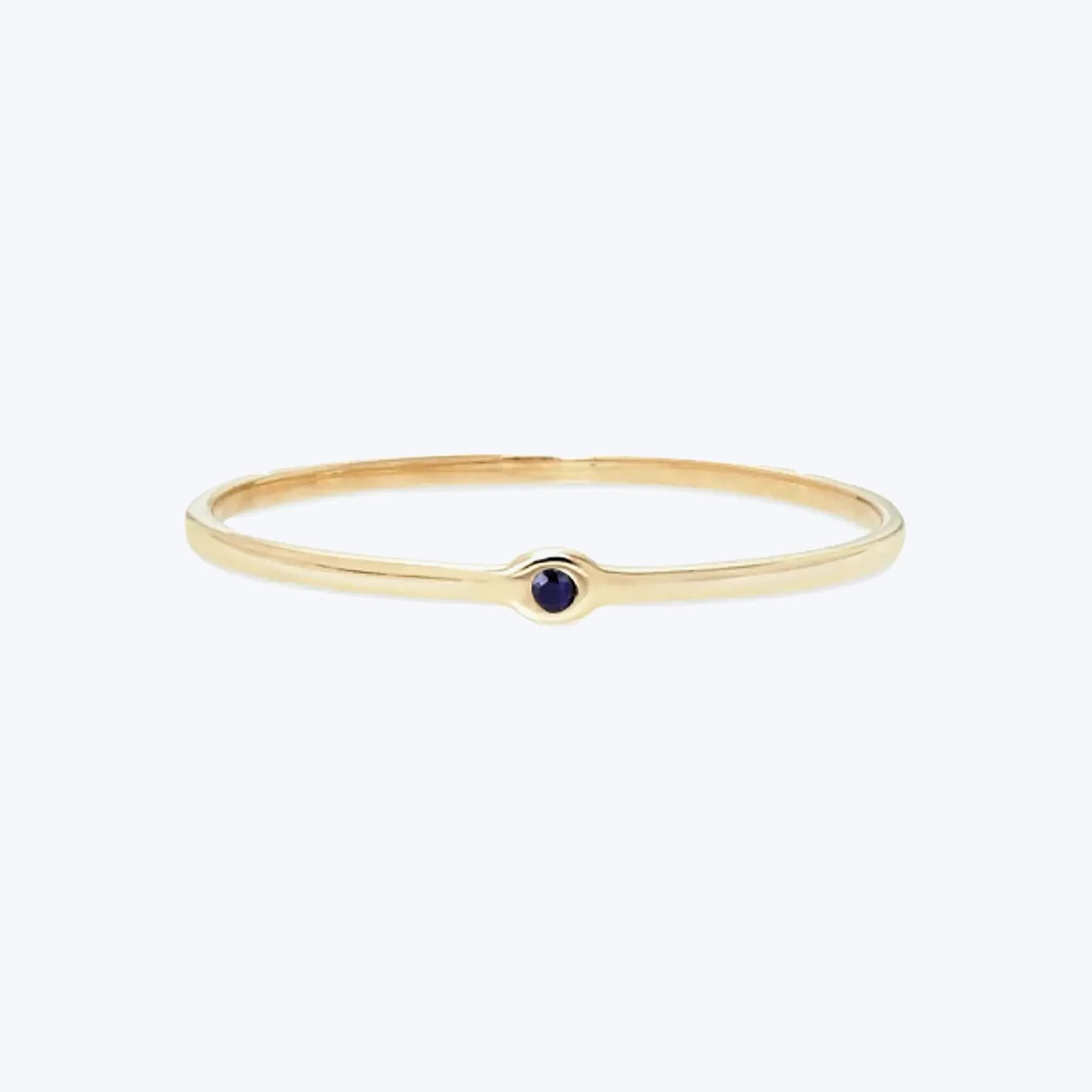 Memory Ring with Blue Sapphire