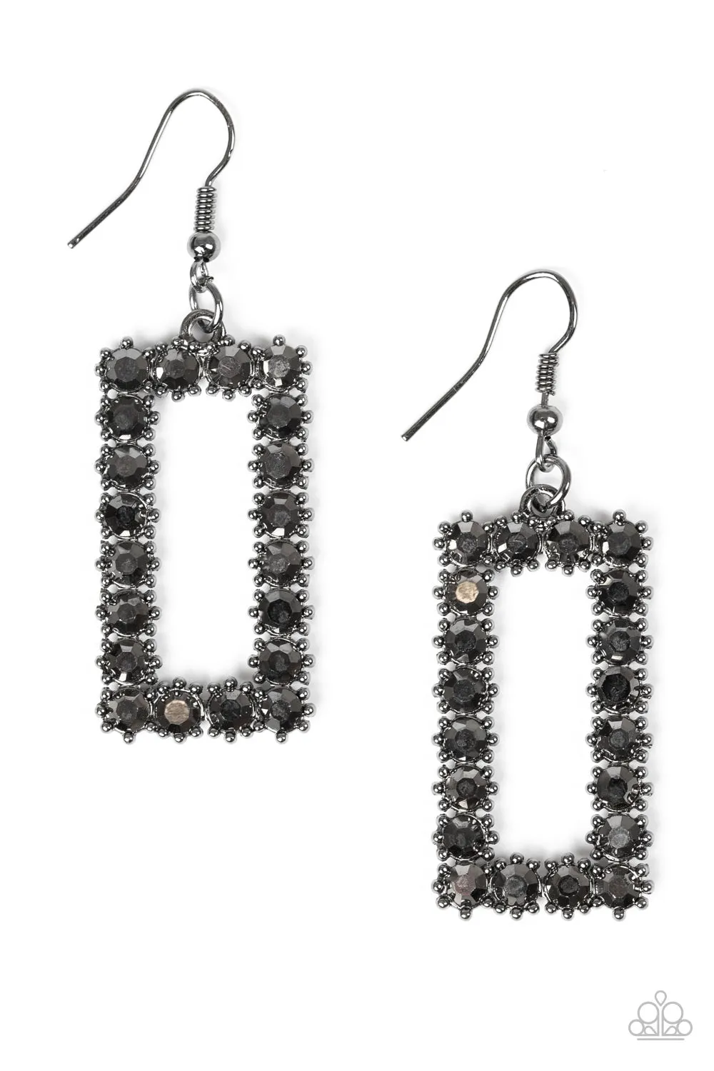 Mirror, Mirror Black-Earrings