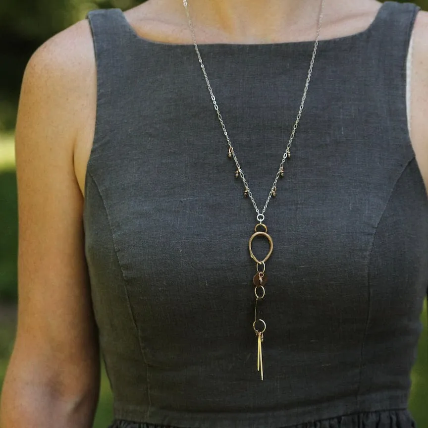 Mixed Metal Earthy Necklace