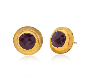 Nava Zahavi Ruby Halo Stud Earrings