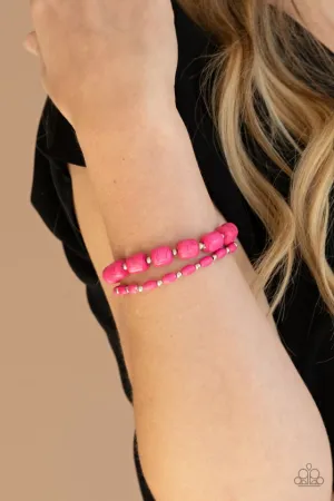 Paparazzi Bracelet ~ Colorfully Country - Pink