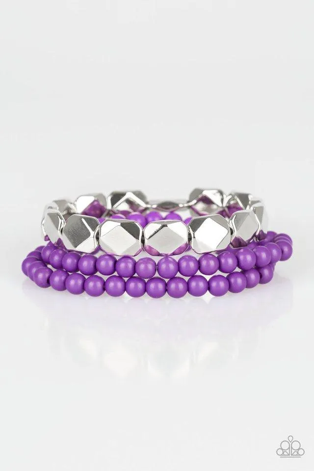 Paparazzi Bracelet ~ Fiesta Flavor - Purple