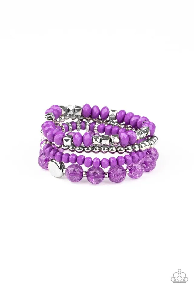 Paparazzi Bracelet ~ Layered Luster - Purple