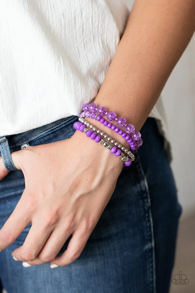 Paparazzi Bracelet ~ Layered Luster - Purple