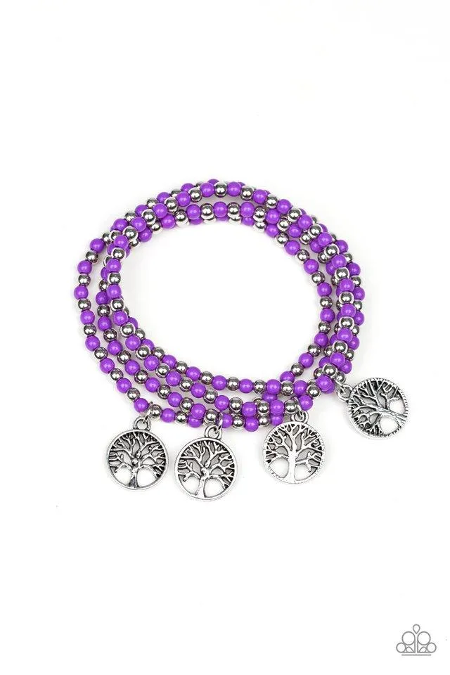 Paparazzi Bracelet ~ Plant A Tree - Purple