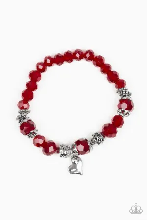 Paparazzi Bracelet ~ Right On The Romance - Red