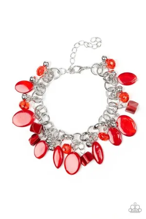 Paparazzi Bracelet ~ Seashore Sailing - Red