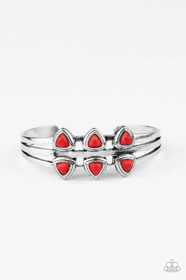 Paparazzi Bracelet ~ Tribal Triad - Red