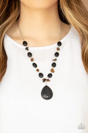 Paparazzi Desert Diva - Black Stone Necklace