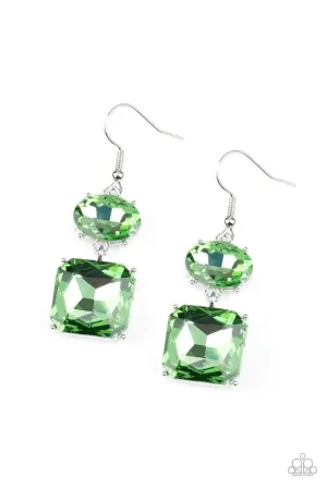 Paparazzi Earring ~ All ICE On Me - Green