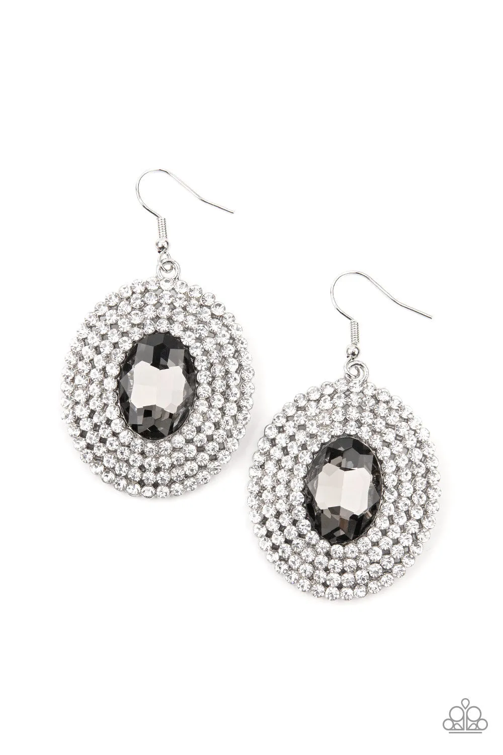 Paparazzi Earring ~ FIERCE Field - Silver