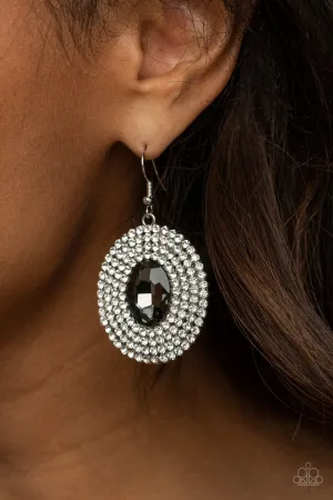 Paparazzi Earring ~ FIERCE Field - Silver