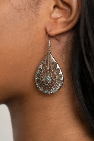 Paparazzi Earring ~ Icy Mosaic - Blue