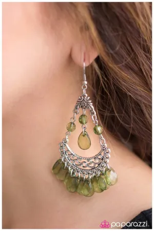 Paparazzi Earring ~ My Valentine - Green