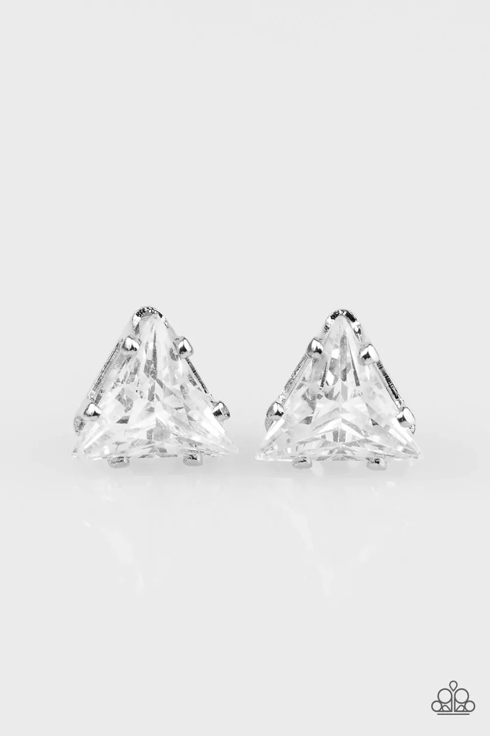 Paparazzi Earring ~ Prismatic Shine - White