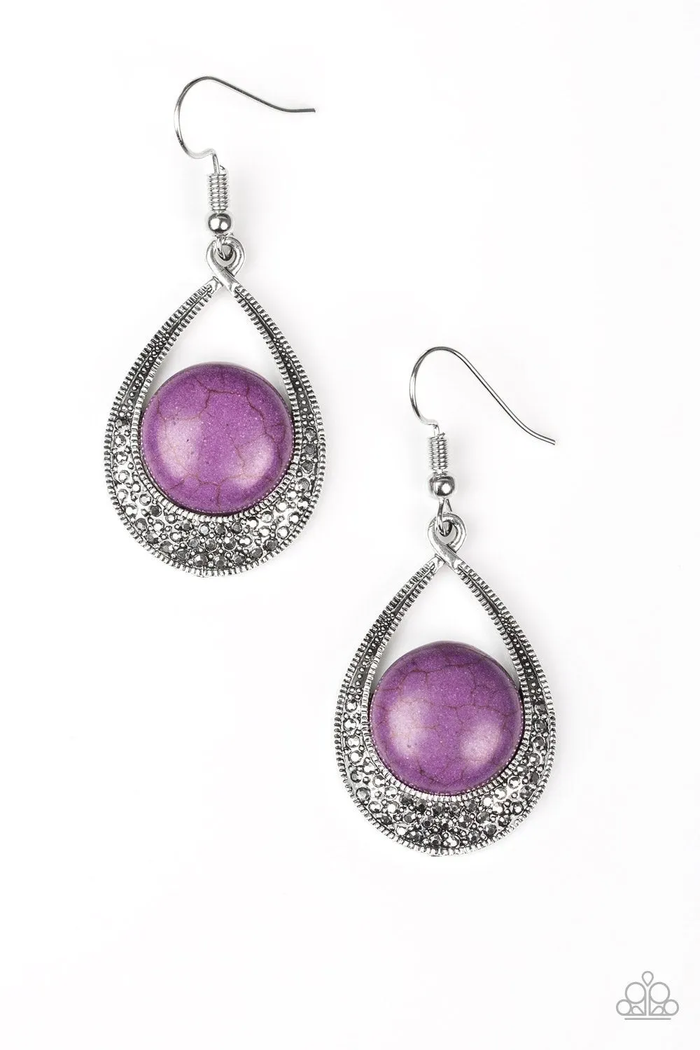 Paparazzi Earring ~ Richly Rio Rancho - Purple