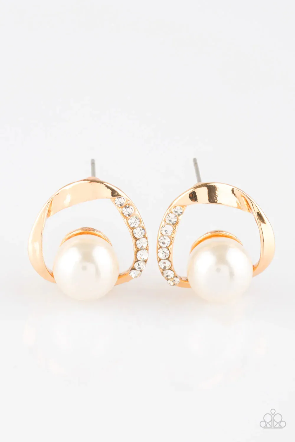 Paparazzi Earring ~ Stylishly Suave - Gold