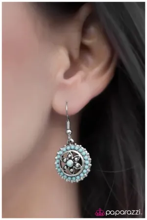 Paparazzi Earring ~ The Wonder Wheel - Blue