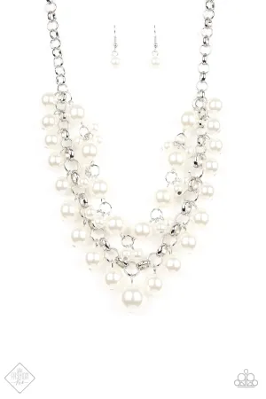 Paparazzi Necklace ~ BALLROOM Service  - White