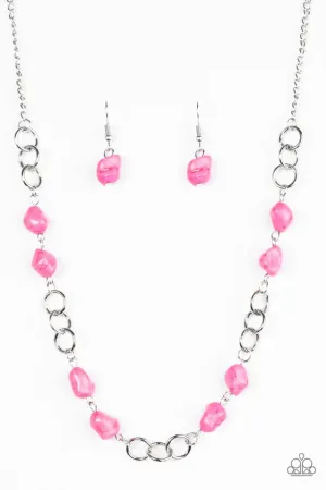 Paparazzi Necklace ~ Bedrock Bounty - Pink