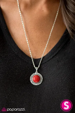 Paparazzi Necklace ~ Born To Roam - Red