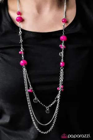 Paparazzi Necklace ~ BOSSanova - Pink