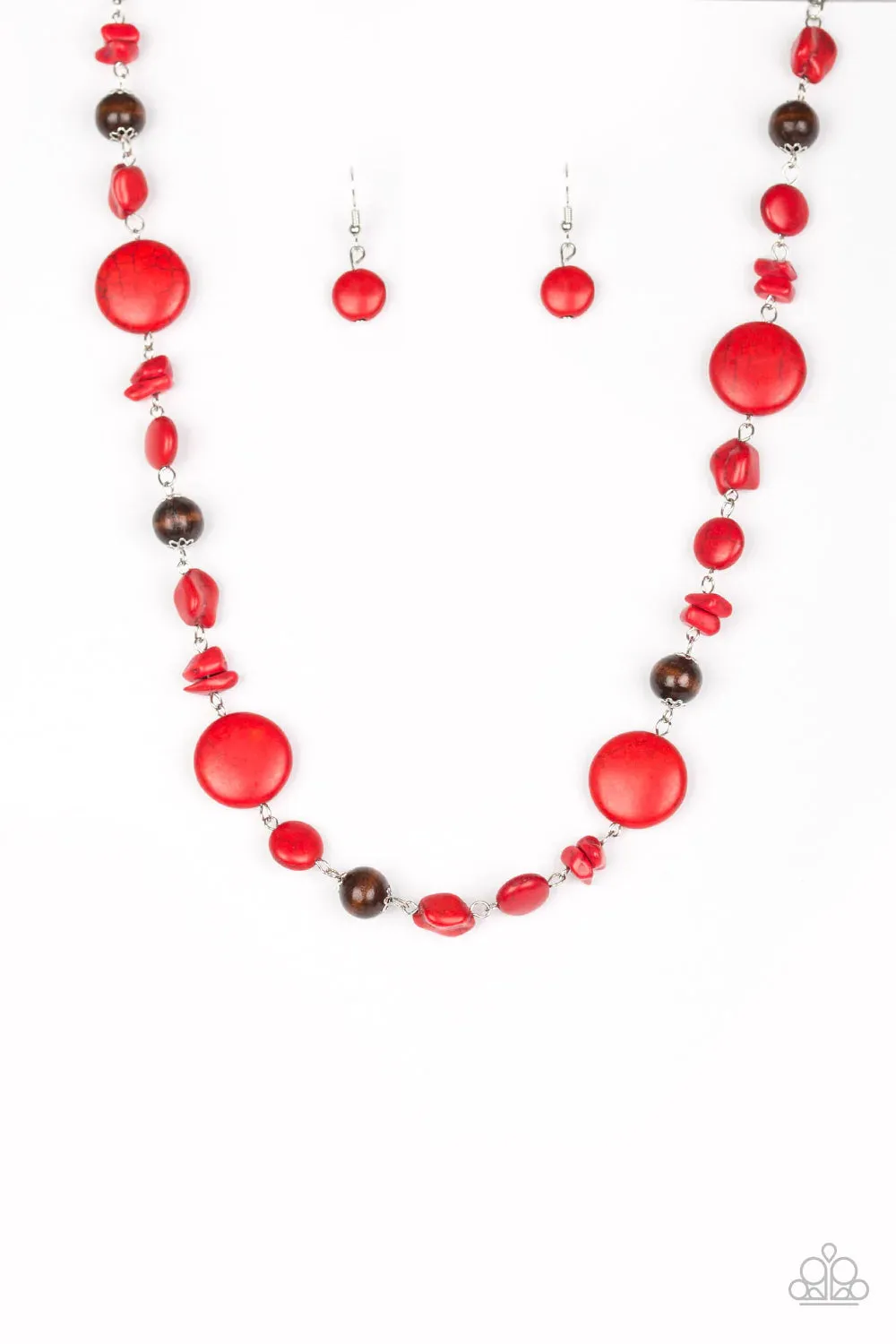 Paparazzi Necklace ~ Canyon Collection - Red