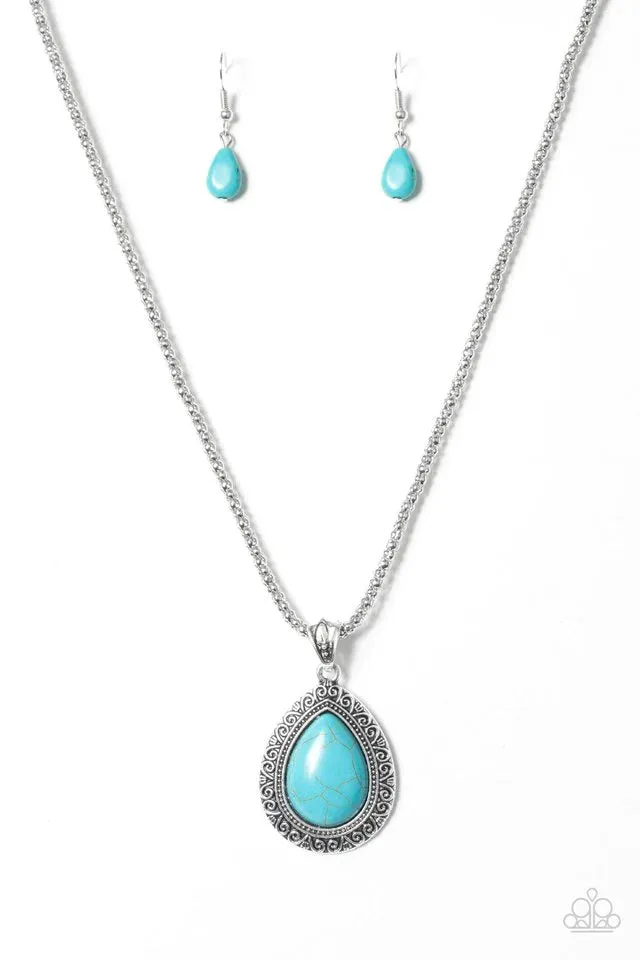 Paparazzi Necklace ~ Deep Creek - Blue