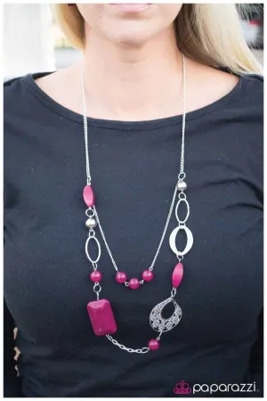 Paparazzi Necklace ~ Ever So Sweet - Beaujolais - Pink