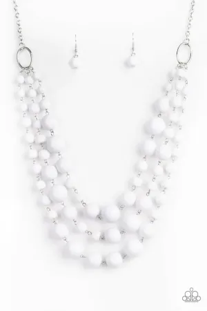 Paparazzi Necklace ~ Everyone Scatter! - White