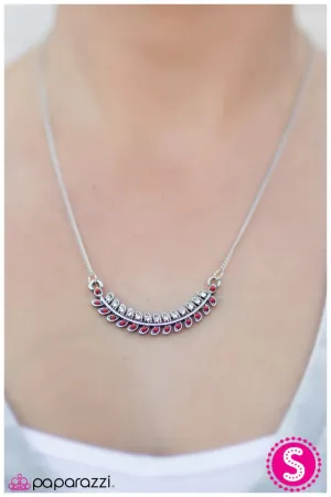 Paparazzi Necklace ~ Im GLISTENING - Red