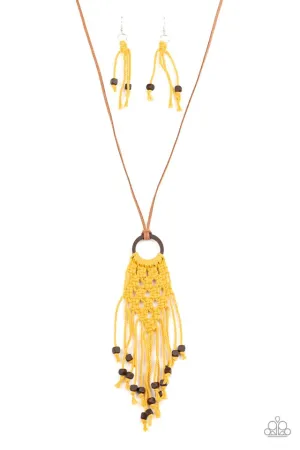 Paparazzi Necklace ~ Its Beyond MACRAME! - Yellow