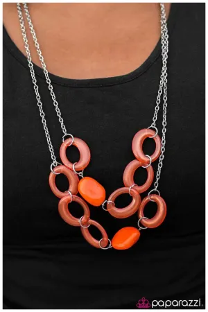 Paparazzi Necklace ~ Jubilant - Orange