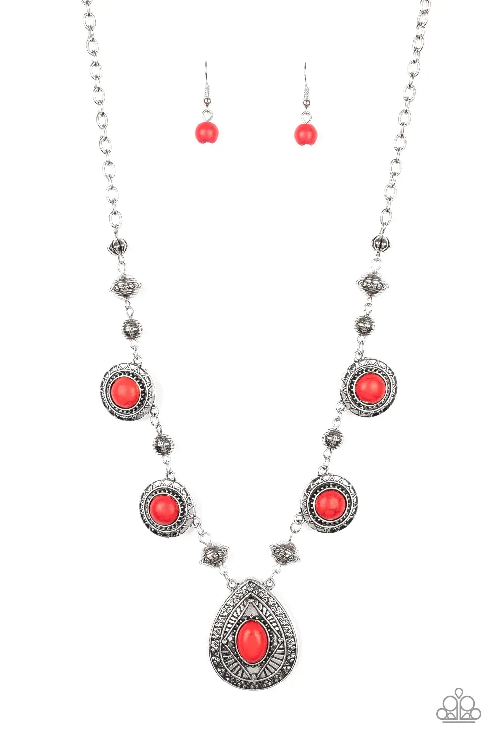 Paparazzi Necklace ~ Mayan Magic - Red