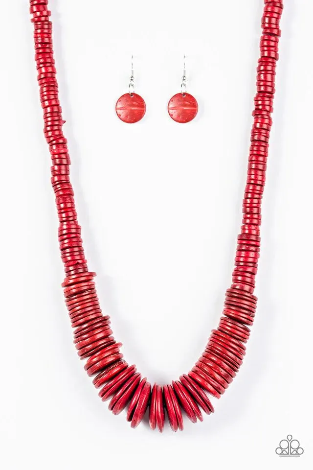 Paparazzi Necklace ~ SHORE Thing - Red