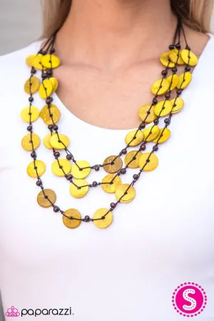 Paparazzi Necklace ~ Tiki Tango - Yellow